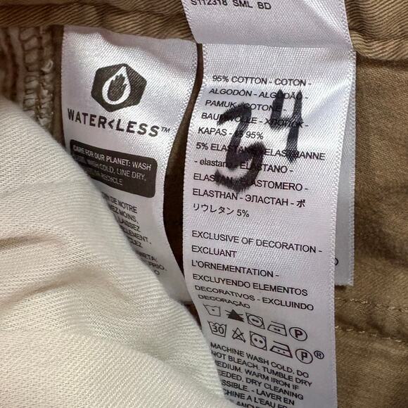 Dockers Cargo Pants Mens 34x29 Tan Straight Stretch Loose Chino Faded Preppy Y2K - Picture 8 of 11